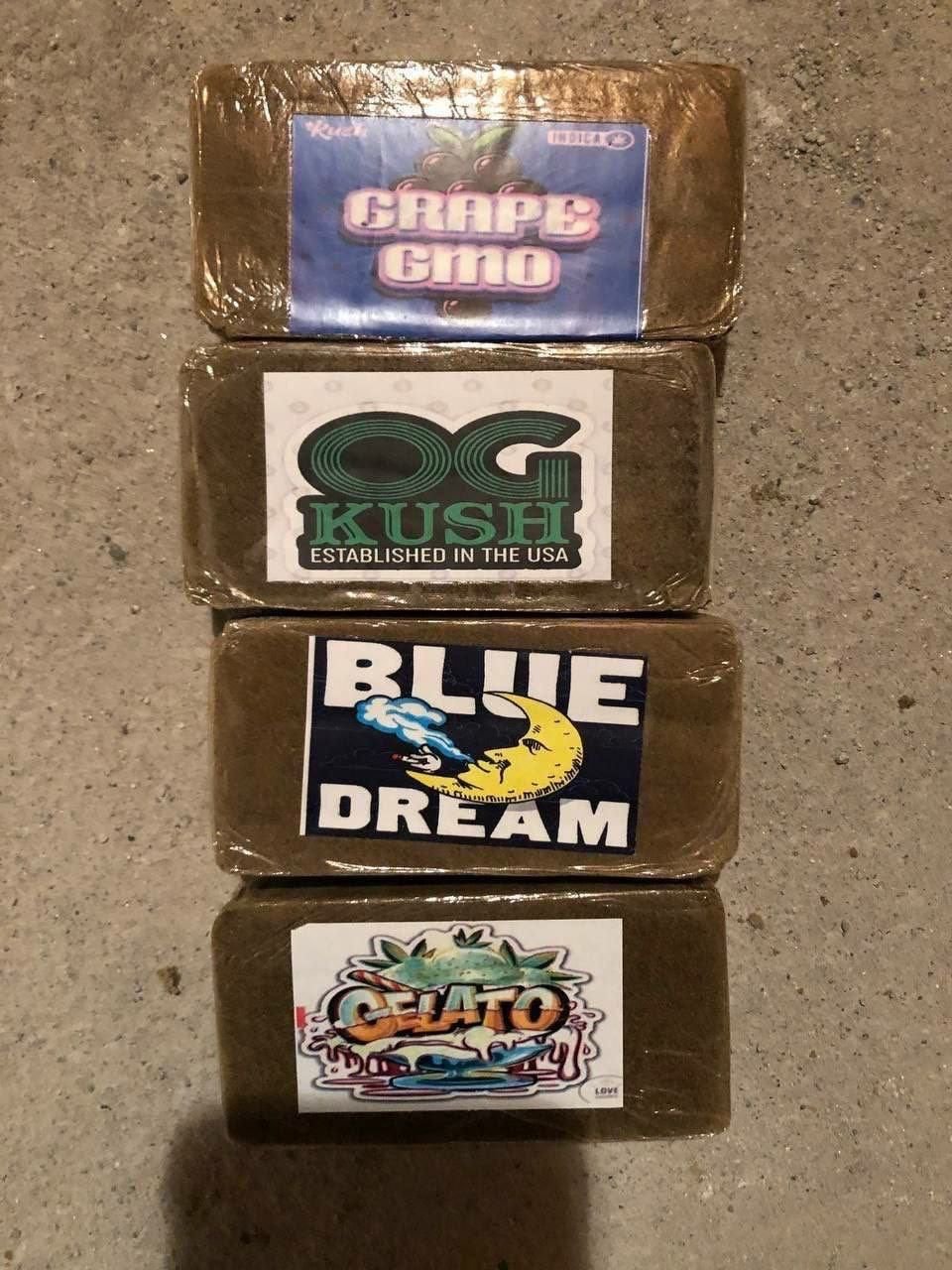 GRAPE GMO, OG KUSH, BLUE DREAM, GELATO 1 import placeholder for 16508