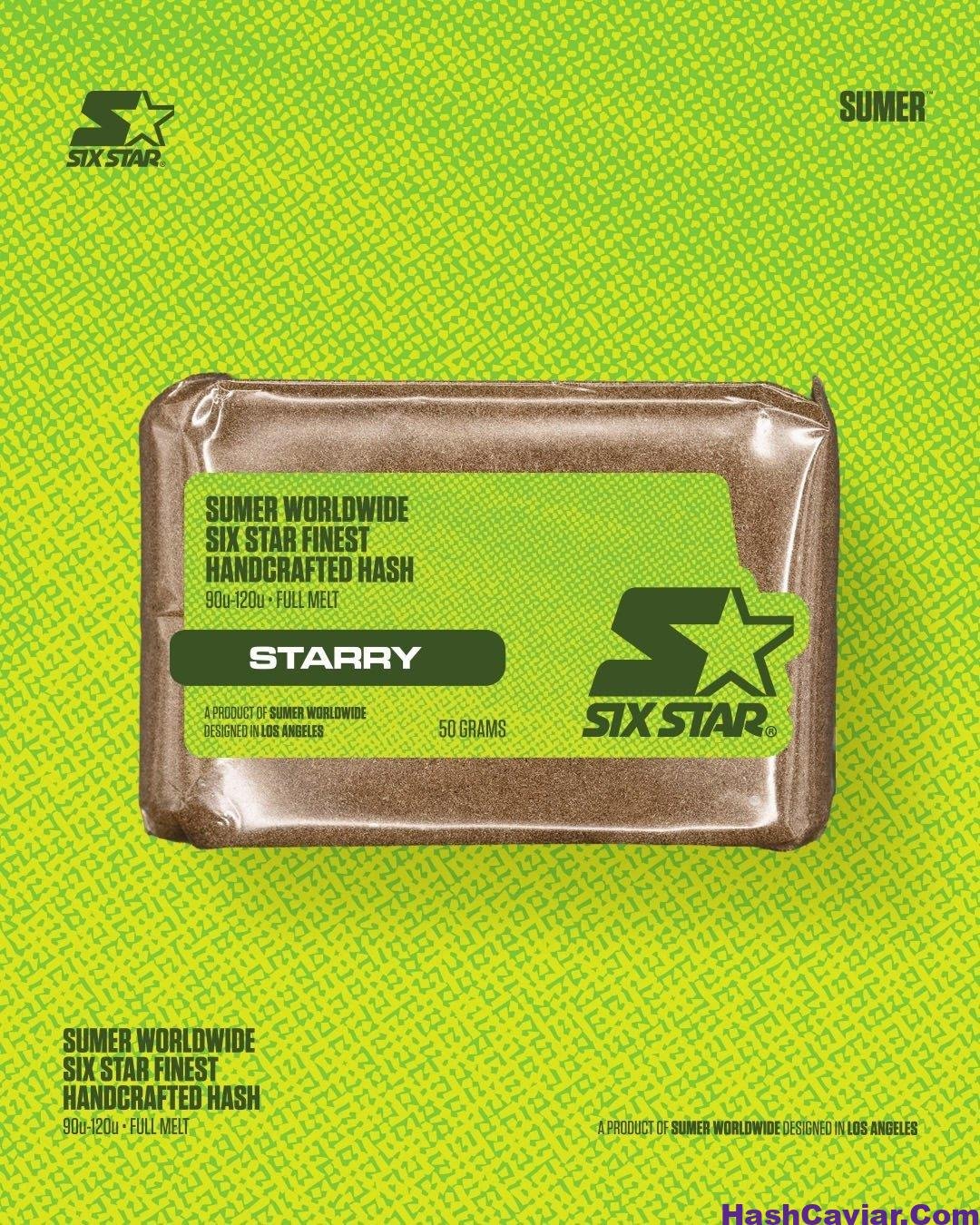 Starry Hash – Sumer Worldwide Six Star Finest Handcrafted Hash