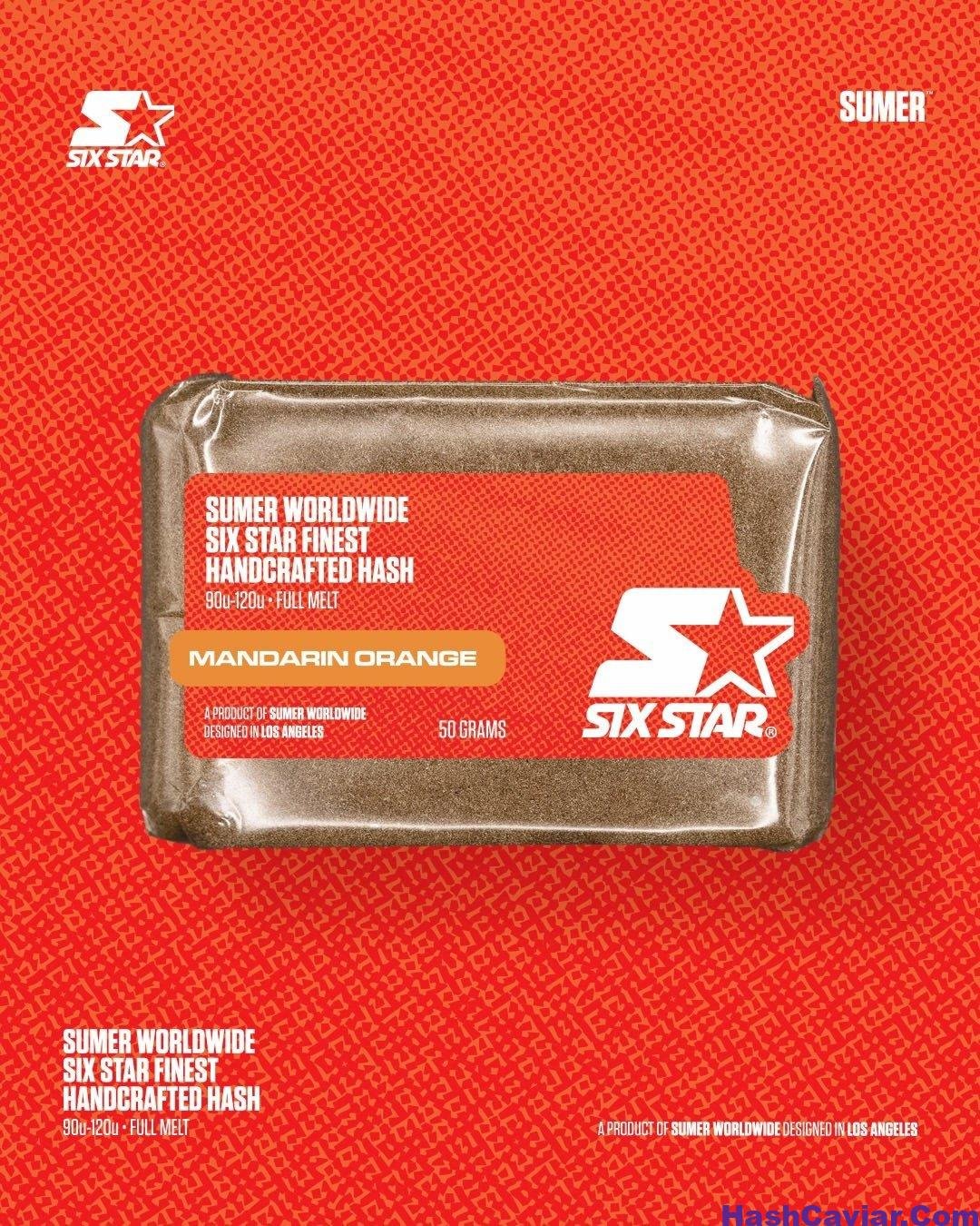 Mandarin Orange Hash – Six Star Finest Handcrafted Hash